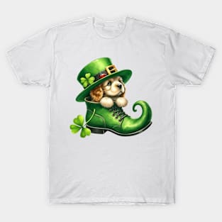 Cocker Spaniel Dog Shoes For Patricks Day T-Shirt